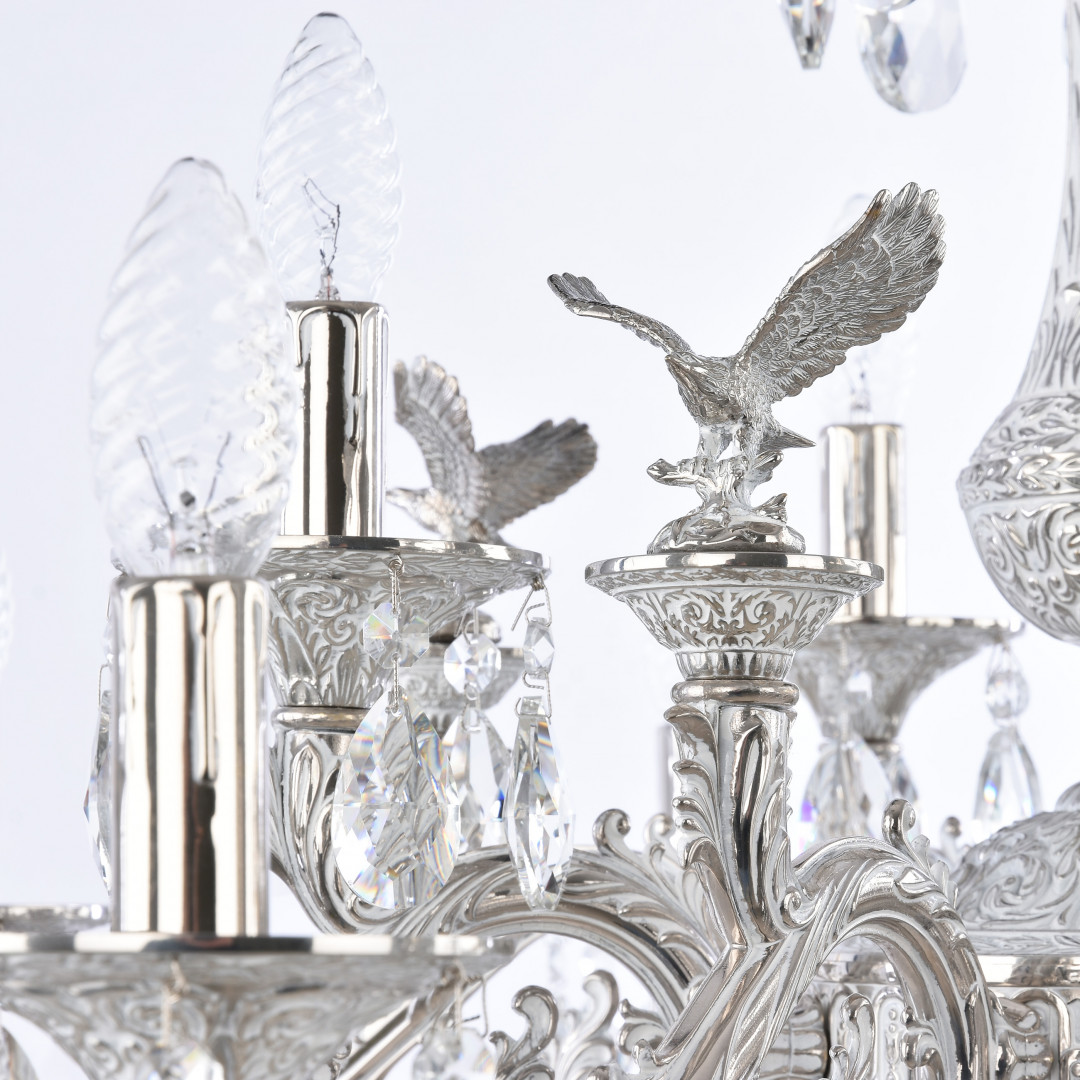 Люстра бронзовая с хрусталём 71119/12+4/285 B NW FE1S