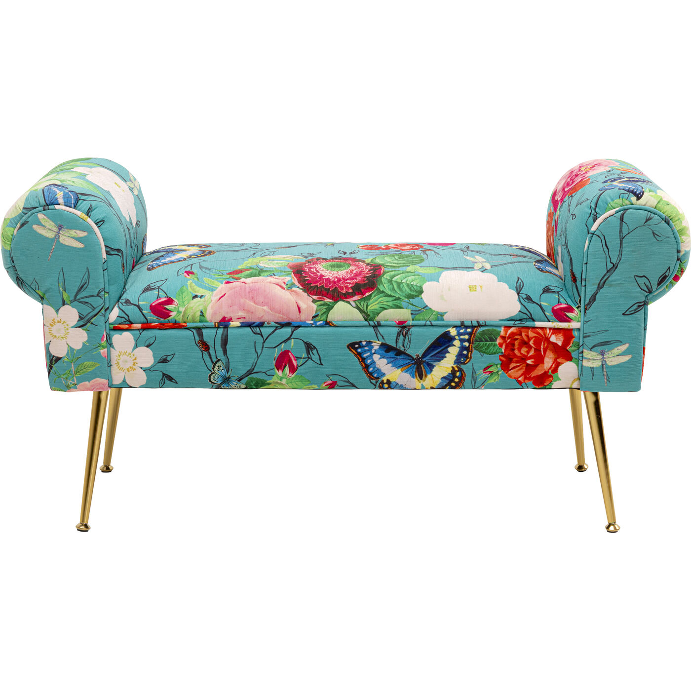 Скамья Wing Flower Fever Blau 100cm KARE 71151
