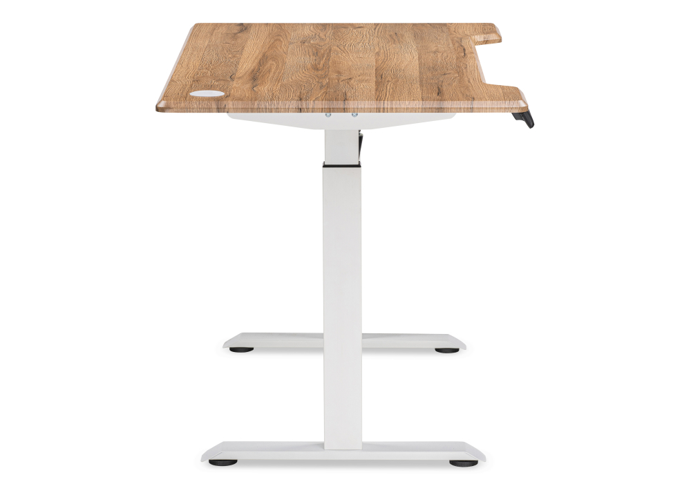 Стол Woodville Маркос с механизмом подъема 120х75х75 дуб вотан / белый 536635