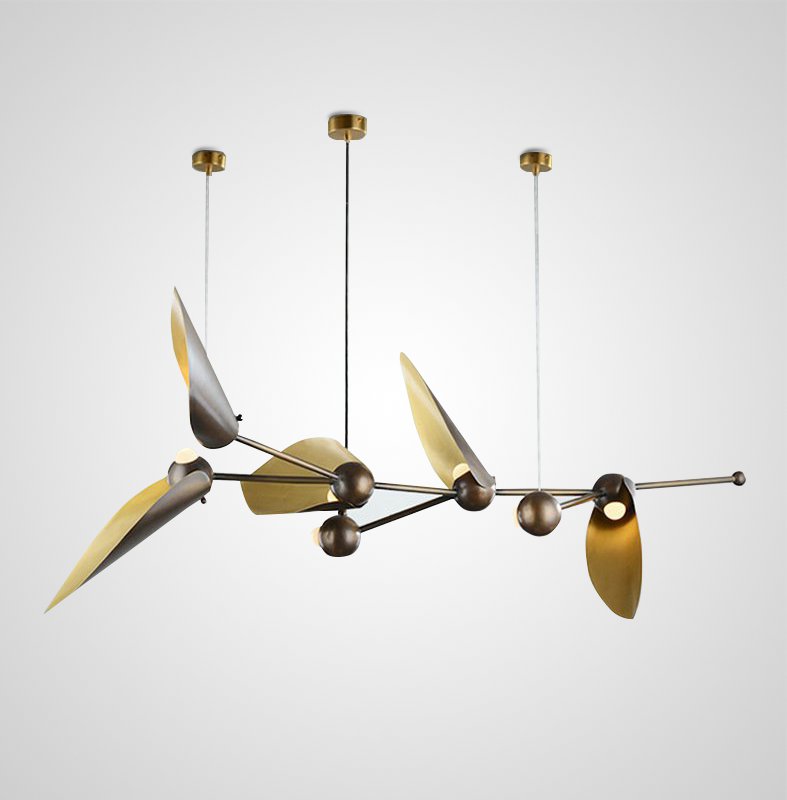 Подвесная люстра LAVRA A7 Латунь+Мокоо by ImperiumLoft