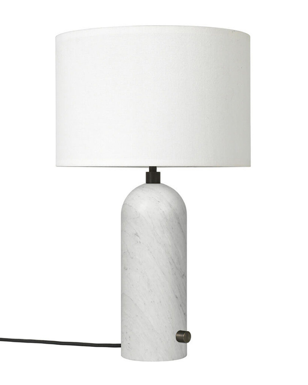 Настольная лампа Эдвин из белого мрамора с белым абажуром Louvre Home LTL184134MGI