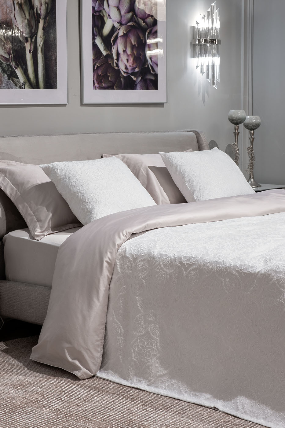 Покрывало "Тиара" 240х260см белое Garda Decor 16AMR-NS240260-POKR BEL