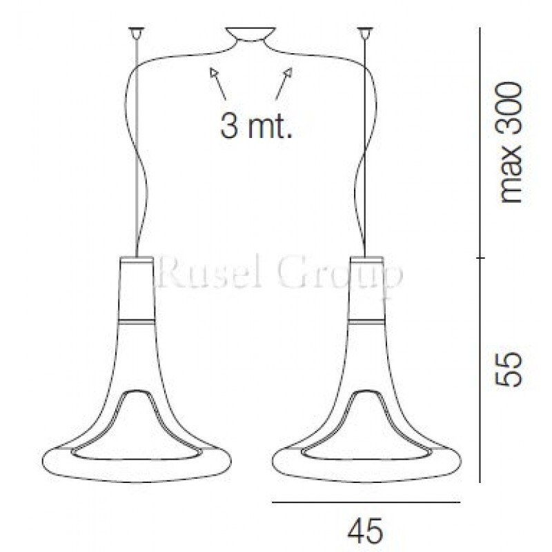 Подвесной светильник Vistosi FEREA SP D2