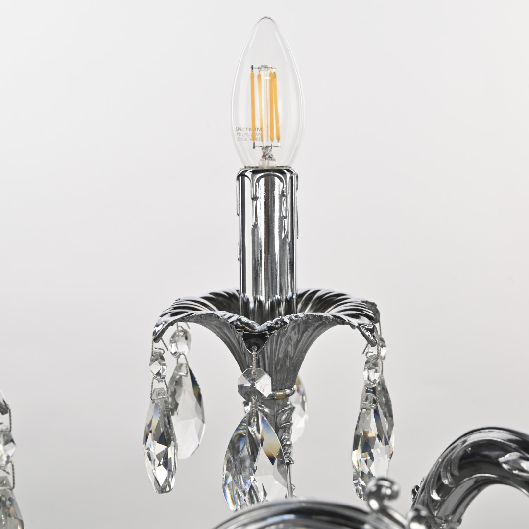 Люстра с хрустальными подвесками AL79101/10/250 A Ni Bohemia Ivele Crystal