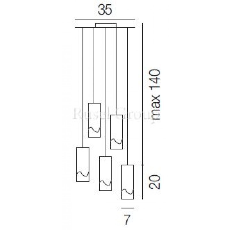 Подвесной светильник Vistosi LIO SP 5 P