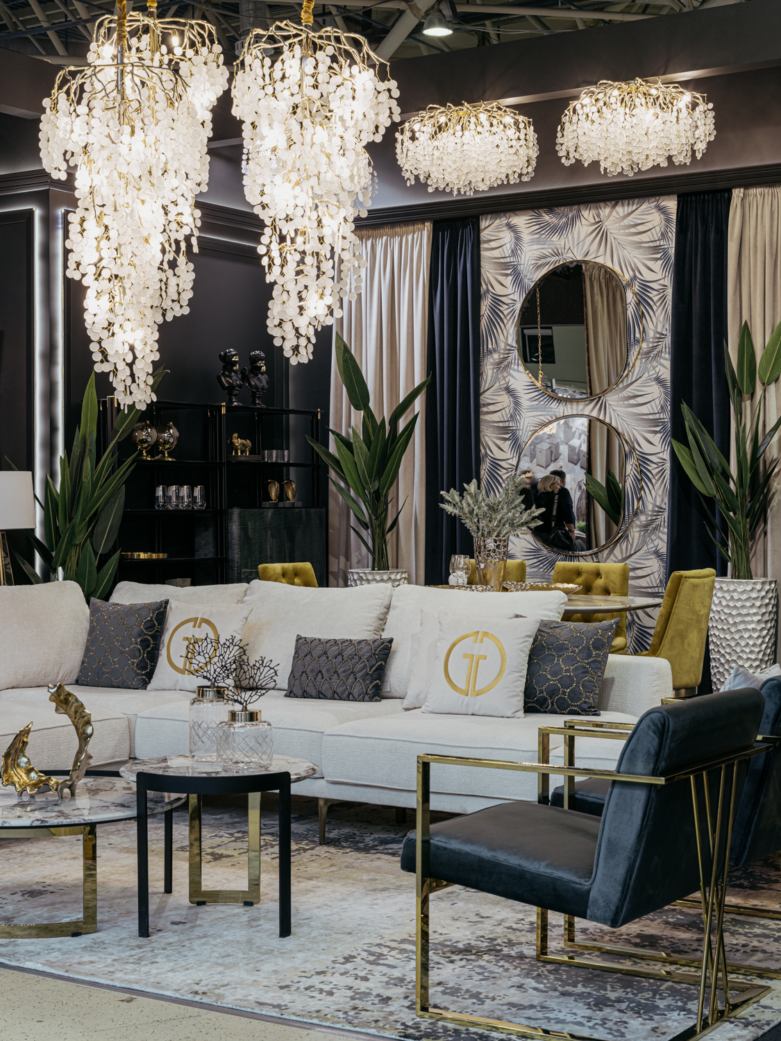 Люстра каскадная цвет шампань Garda Decor 86-9016/1000