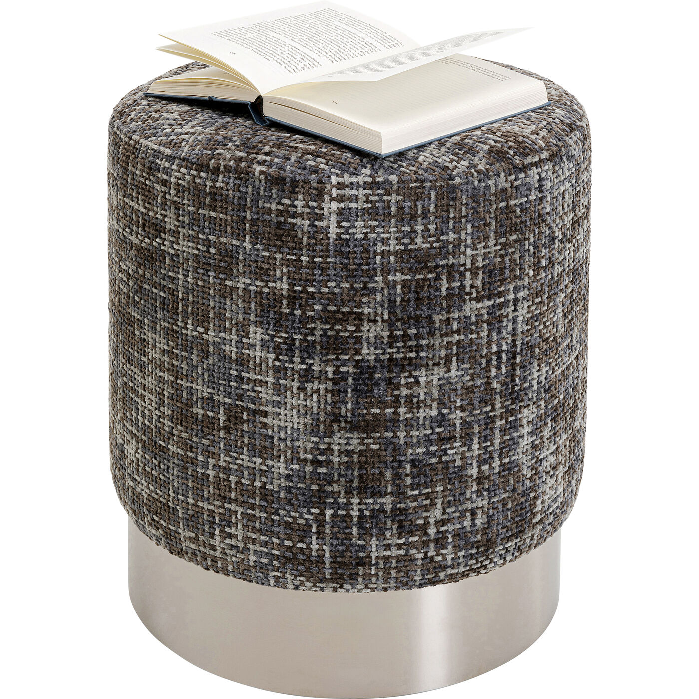 Пуф Cherry Dining Silber Dark Grey Ø39cm KARE 70536