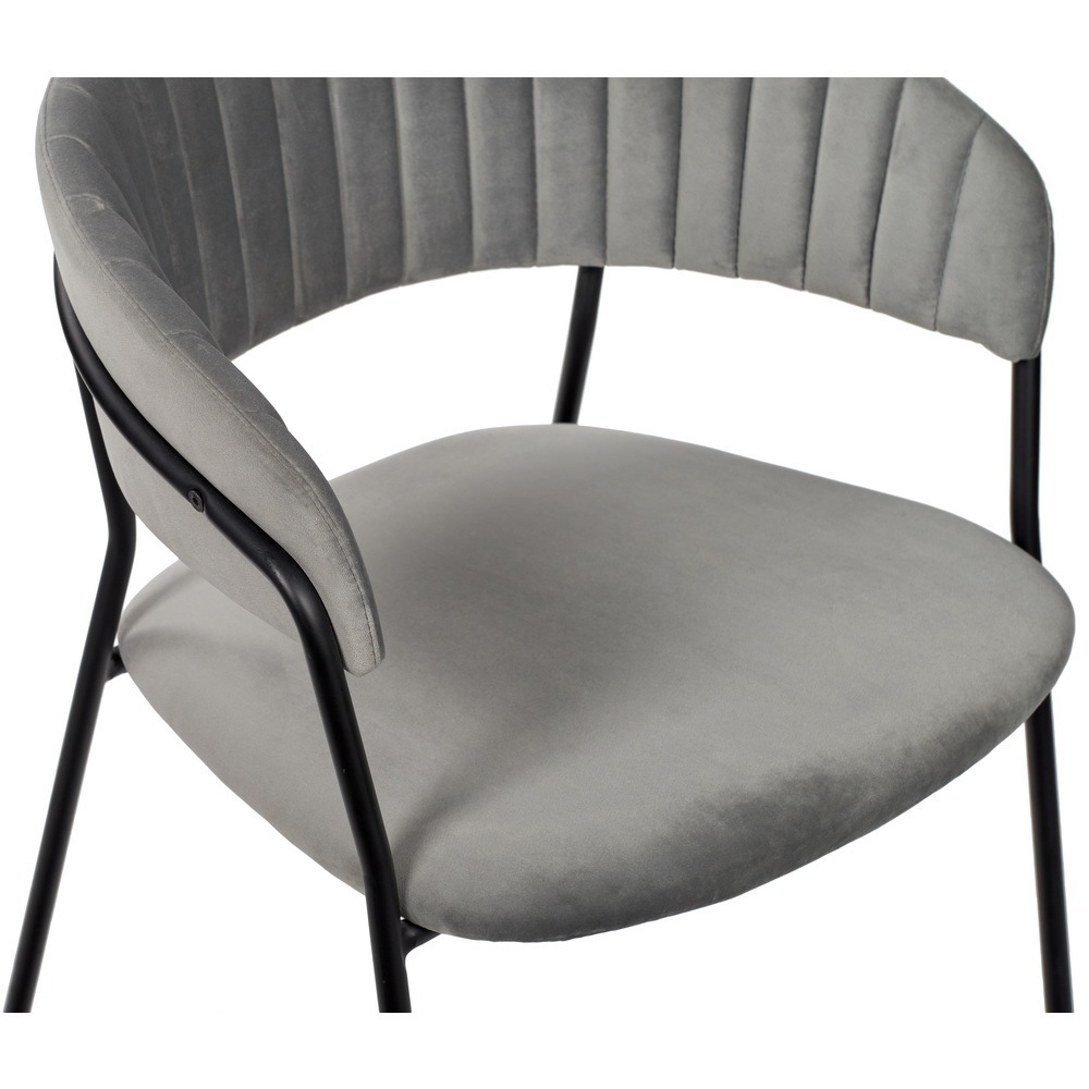 Стул Turin серый с чёрными ножками Bradex Home FR 0341