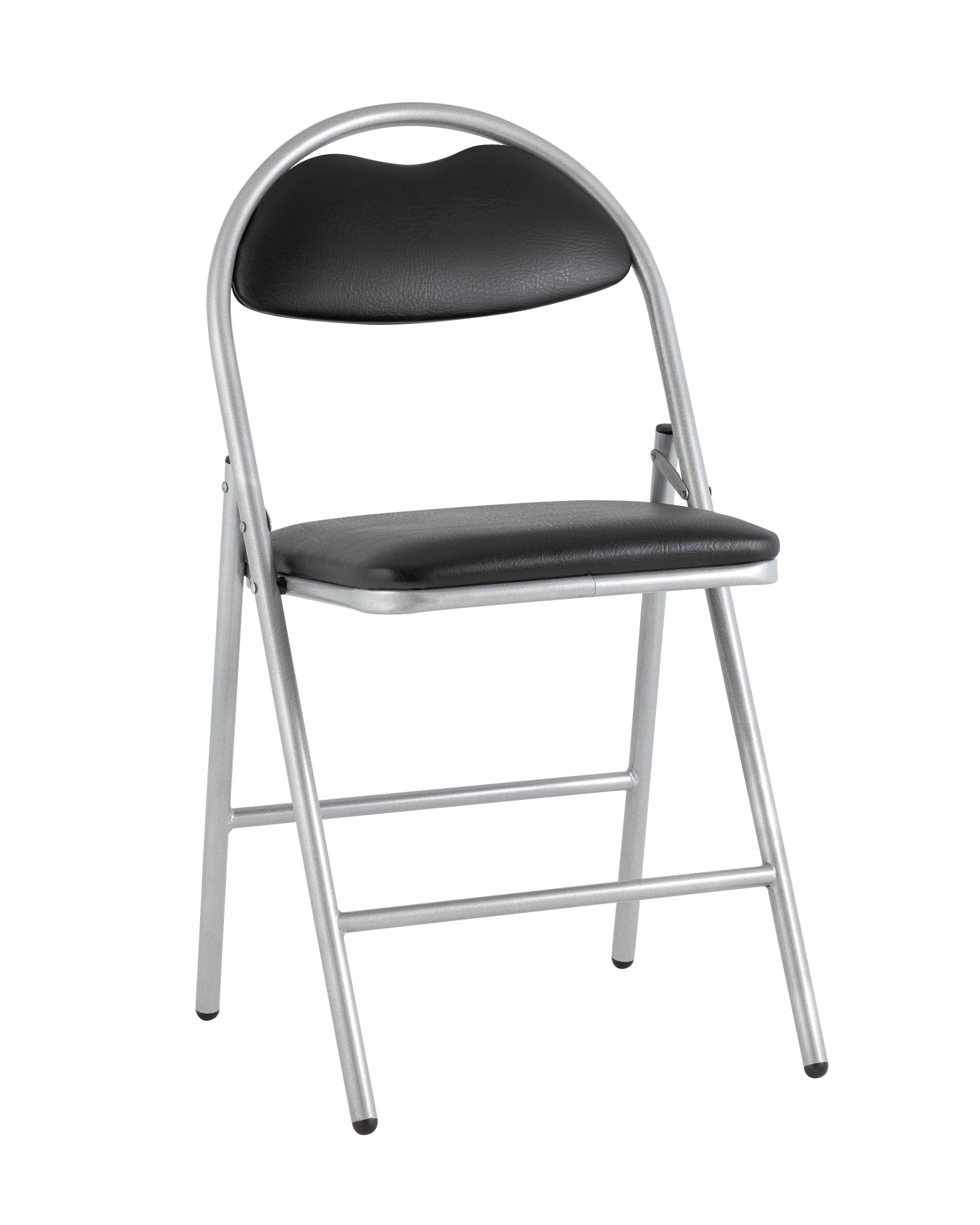 Стул складной Hagen экокожа черный каркас металлик Stool Group