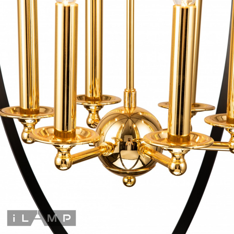 Подвесная люстра iLamp 9977-800 GL+BK