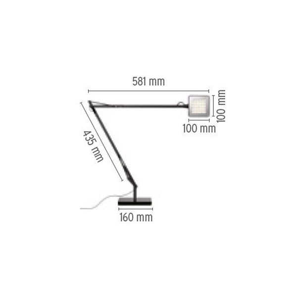 Настольная лампа Kelvin LED Base Shiny black F3311030 by ImperiumLoft