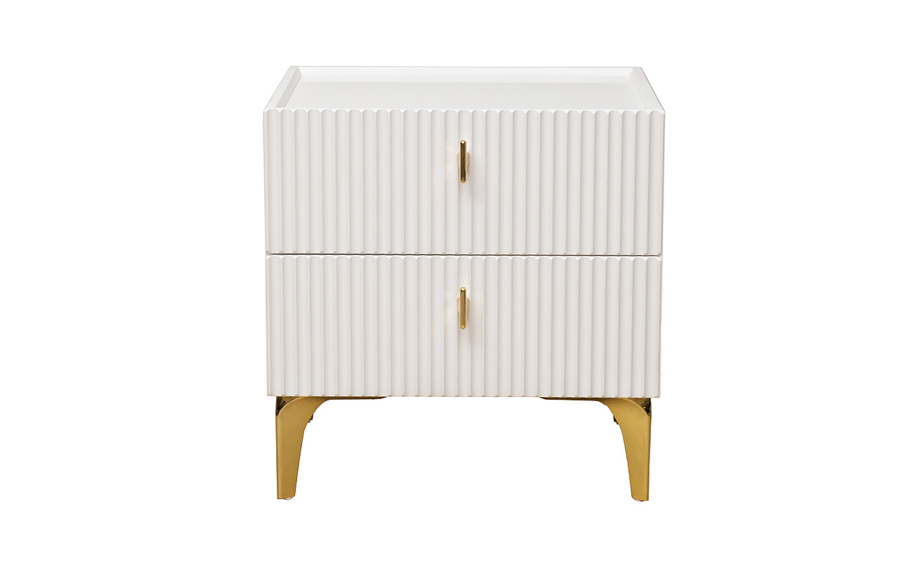 Тумбочка прикроватная Doria белая Garda Decor GD-00003