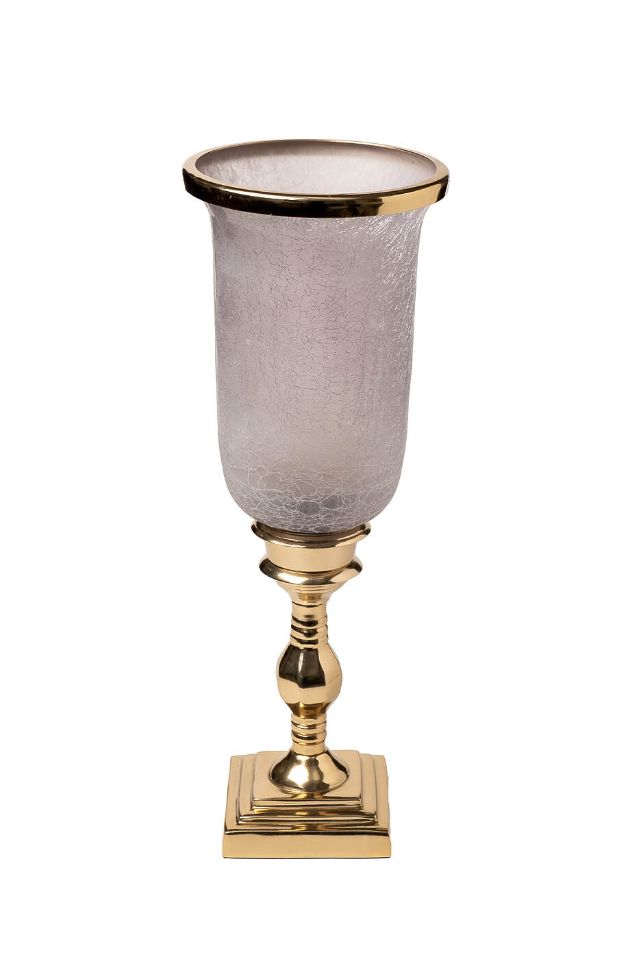 Подсвечник стеклянный дымчатый на подставке Garda Decor 94PR-4640