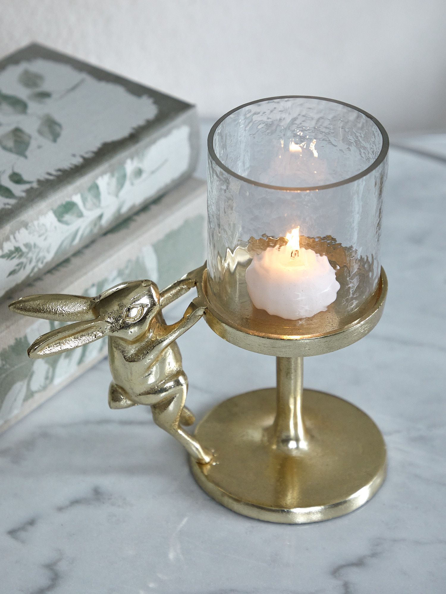 Подсвечник с зайчиком Glasar D5566