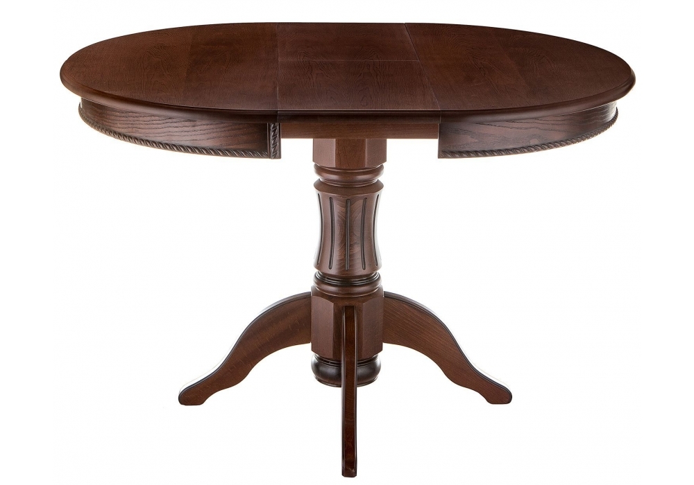 Стол деревянный Woodville Павия 90(120)х90х80 орех с коричневой патиной 406081