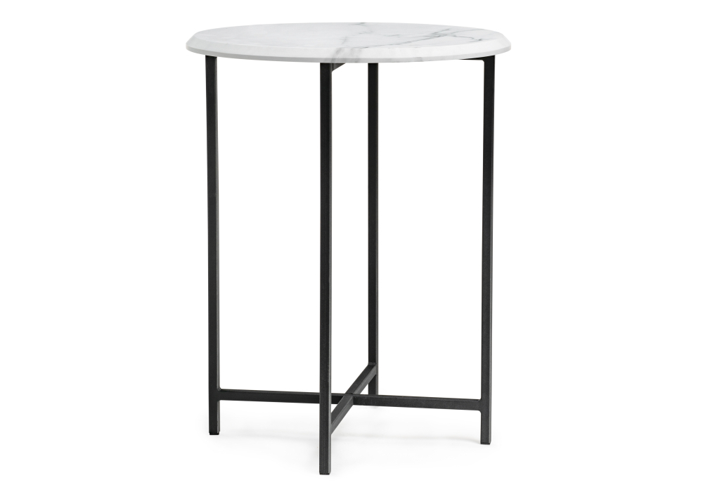 Журнальный стол Woodville Грейс мрамор белый / черный 516567