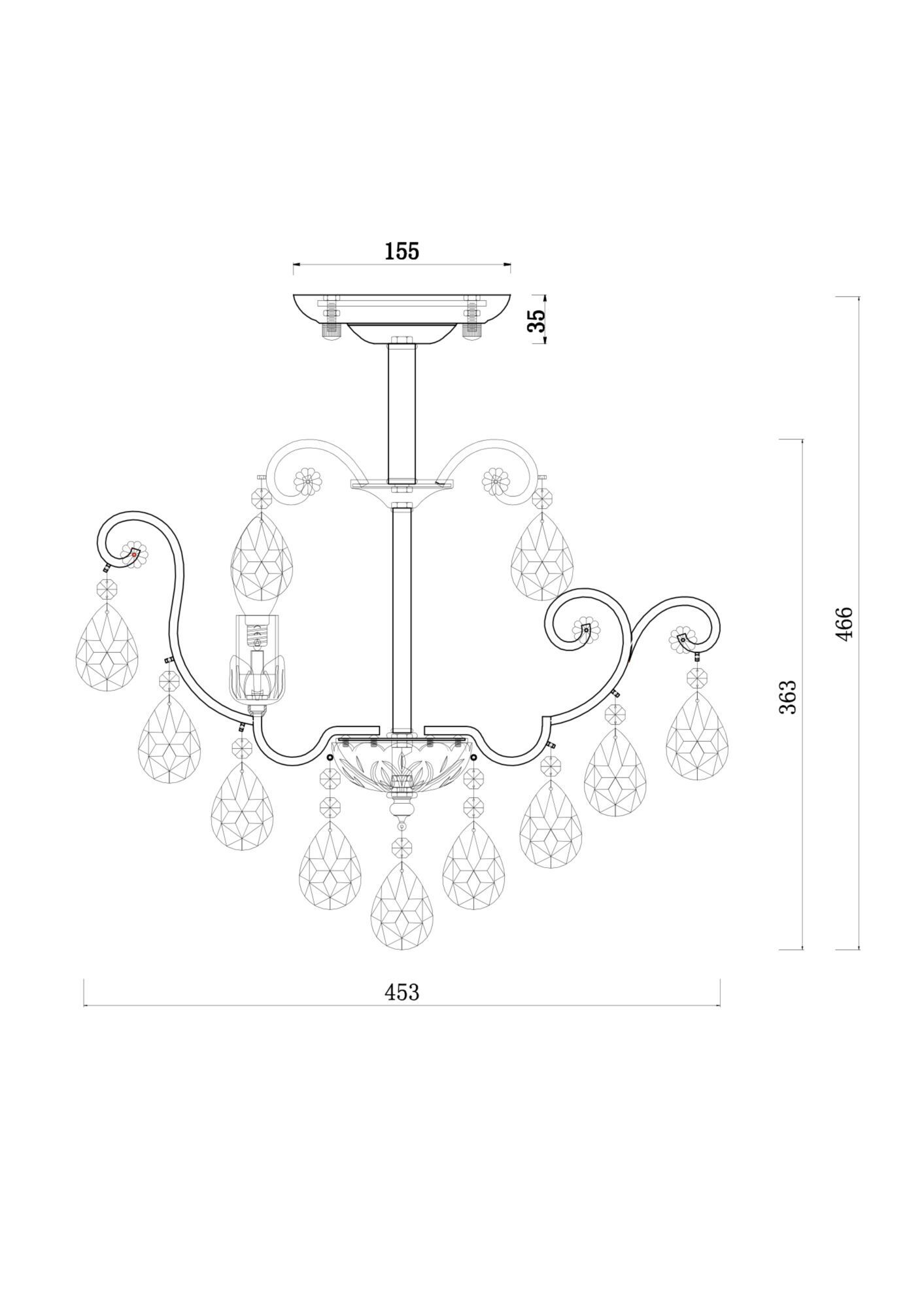 Люстра Freya FR1002PL-05WG