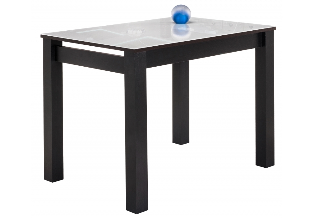 Стол стеклянный Woodville Раймунд венге / белый 462105