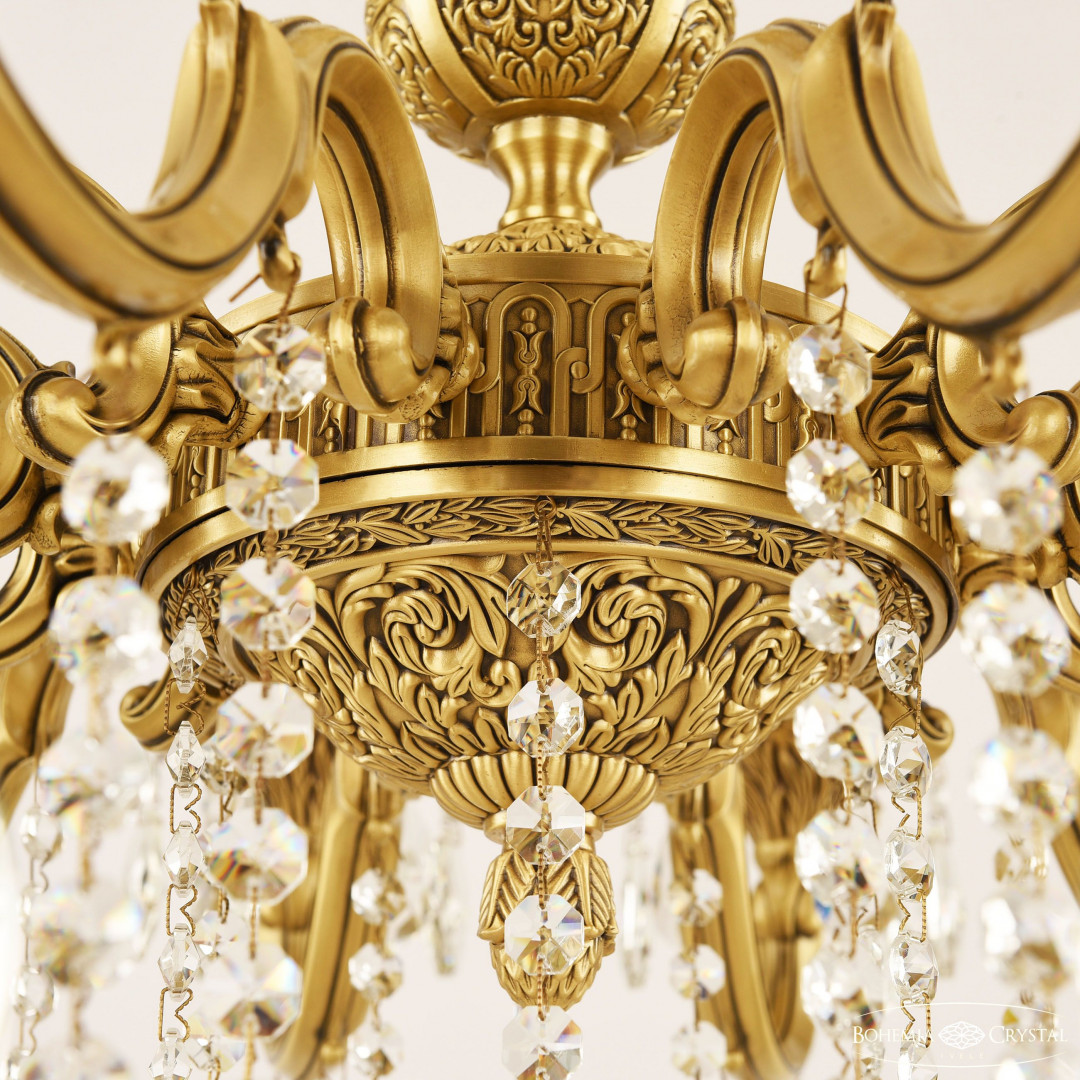 Люстра бронзовая с хрусталём 72101/12/250 B FP