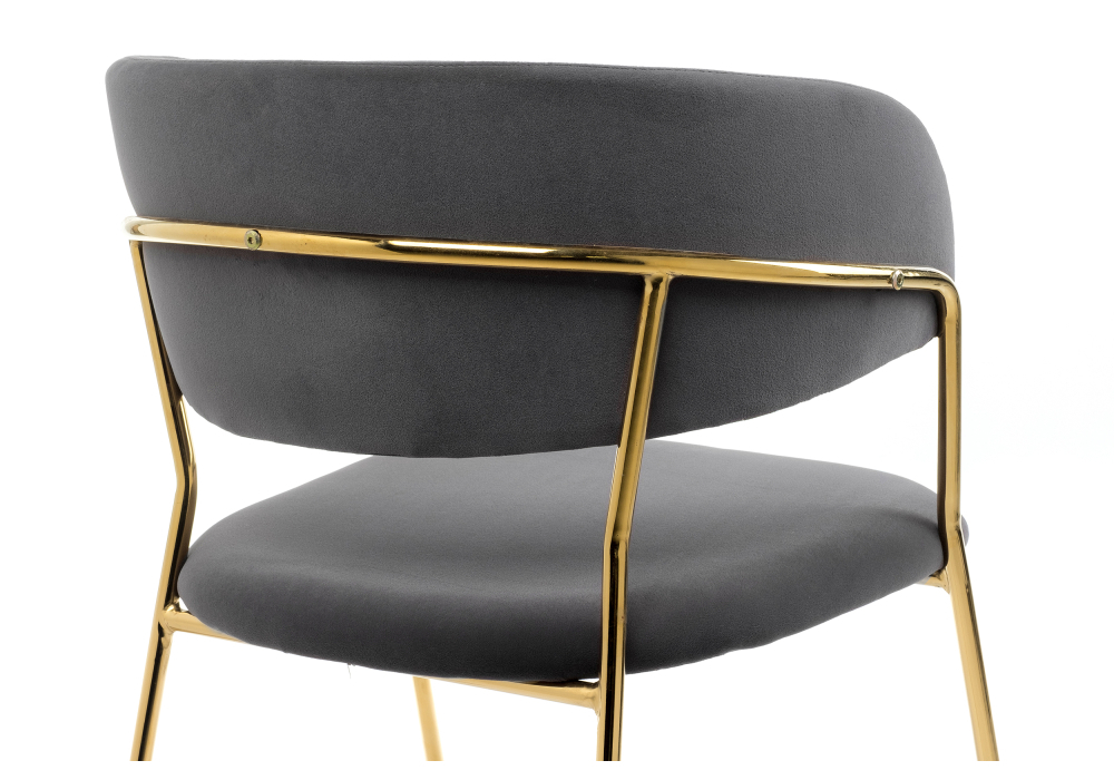 Стул Woodville Kamelia grey / gold 11777