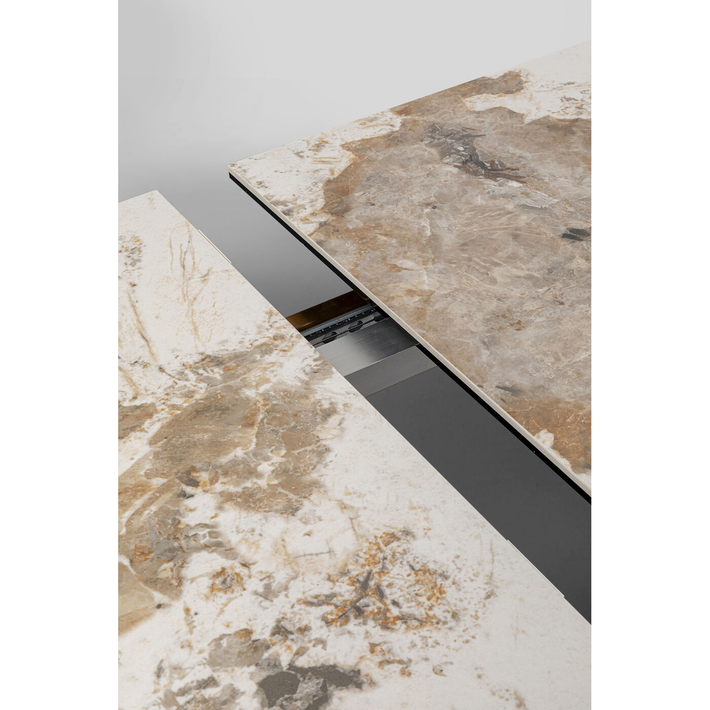 Стол обеденный раздвижной Connesso Brass 200(+60)x100 см KARE 87666