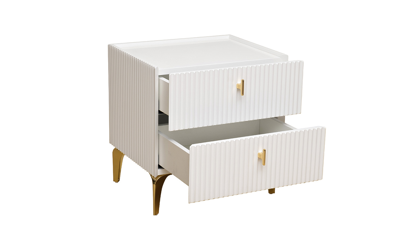 Тумбочка прикроватная Doria белая Garda Decor GD-00003