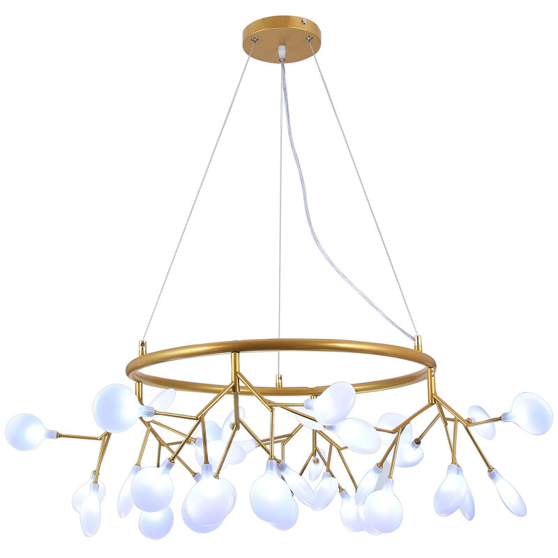 Подвесная люстра Natali Kovaltseva GRACE 75125/12С GOLD SATIN