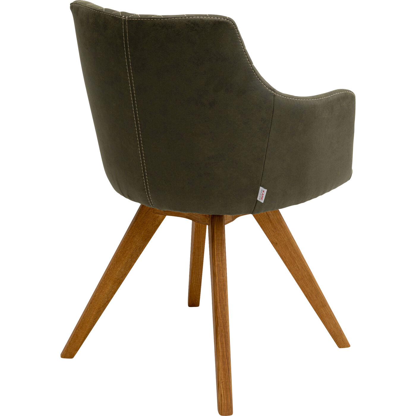 Стул вращающийся Coco Wood Green KARE 70741