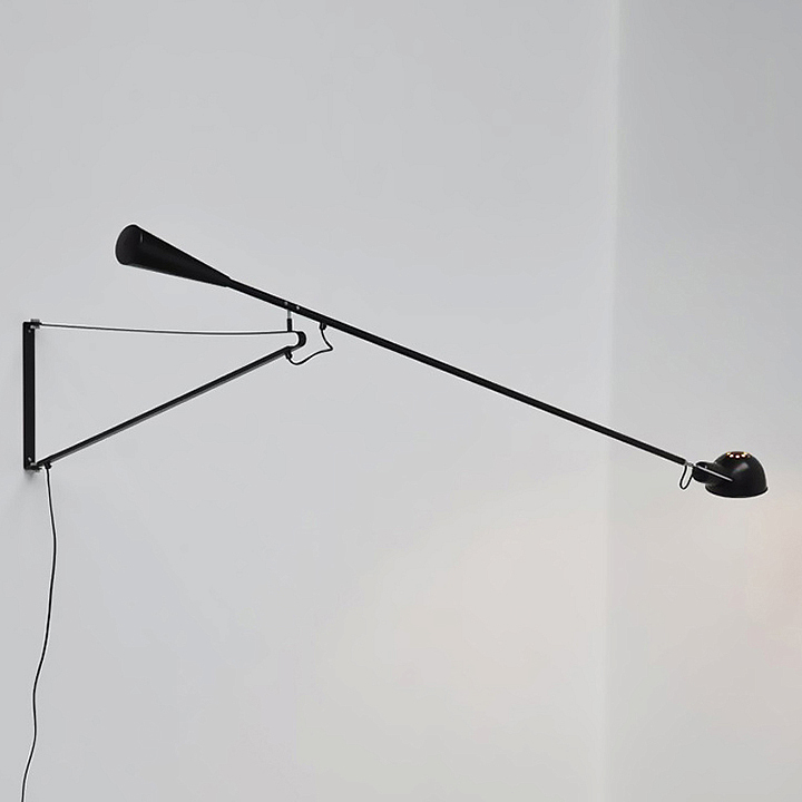Настенный светильник FLOS Mod 265 Wall Lamp Black by Paolo Rizzatto 205 см by ImperiumLoft