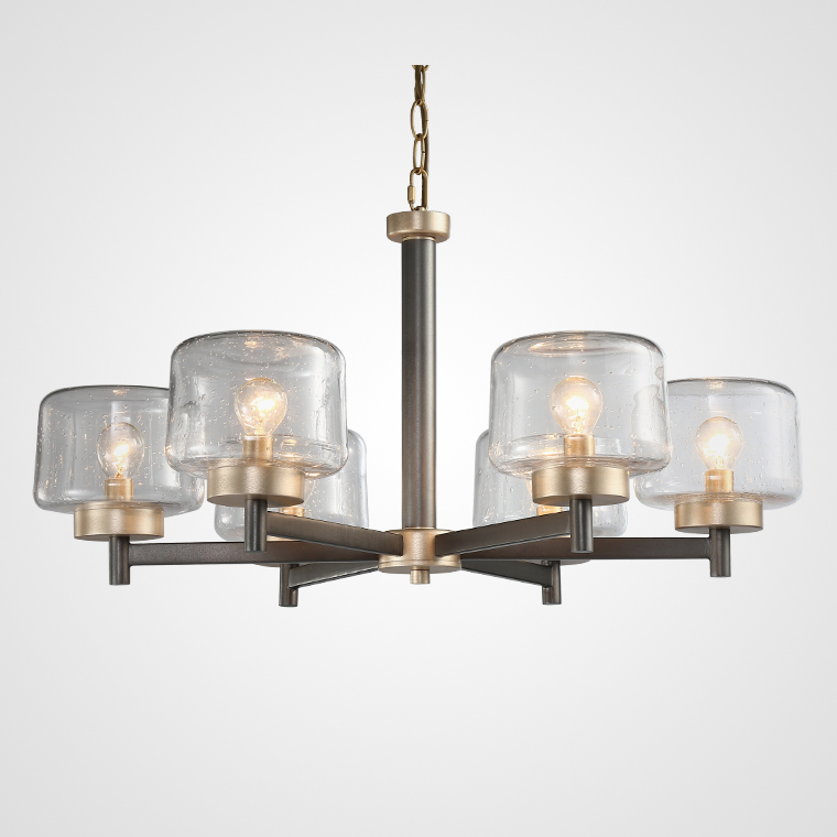 Подвесная люстра POT D70 6 lamps Transparent by ImperiumLoft