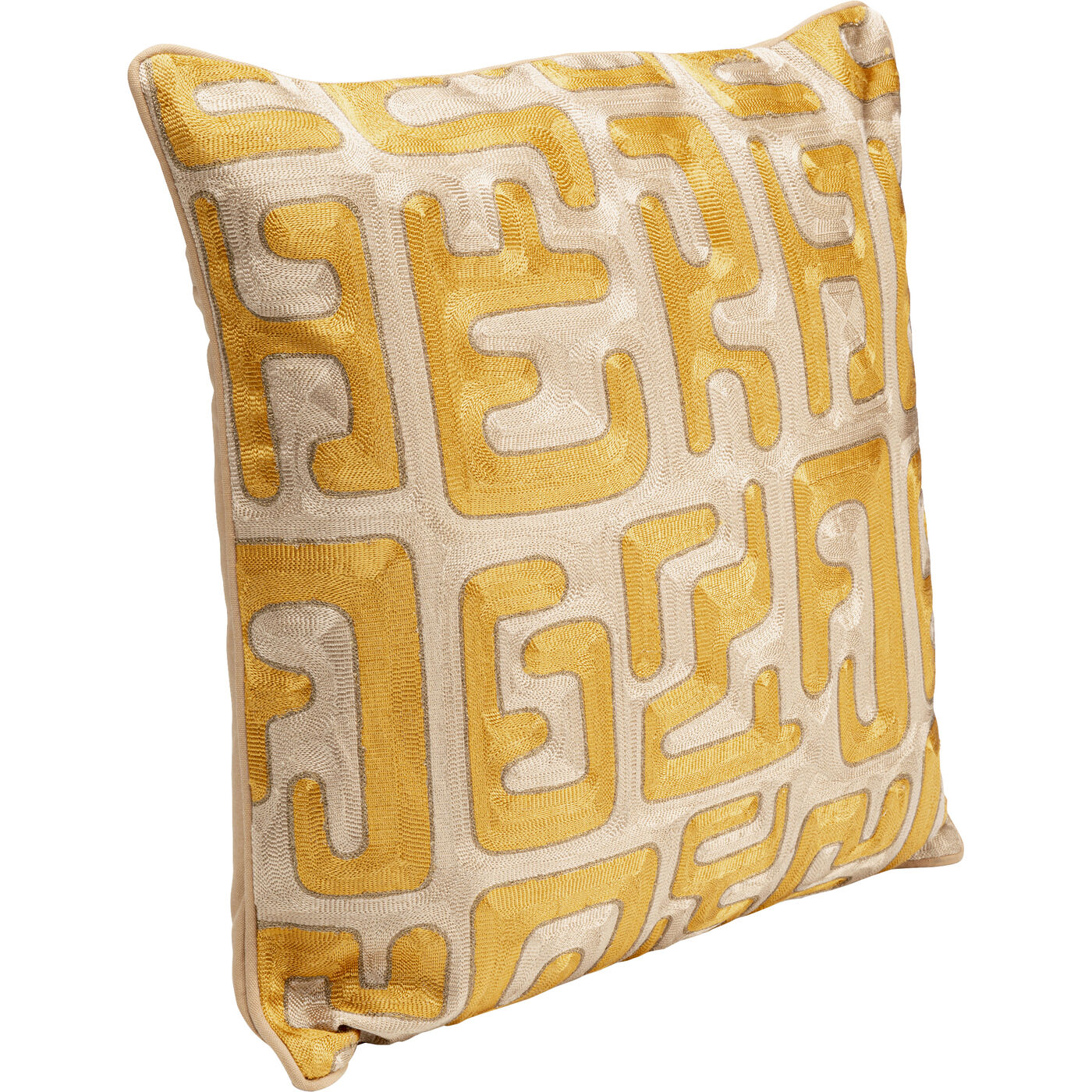 Подушка Meander Gold 50x50cm KARE 58427