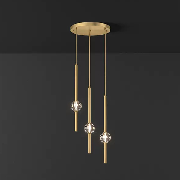 Подвесной светильник SOCRATES COMBO D30 L3 Brass by ImperiumLoft