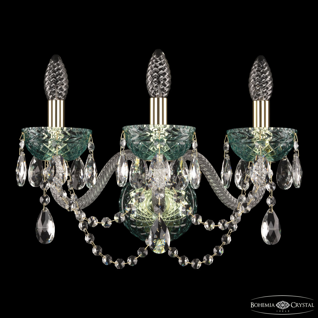 Бра 5402B/3/165 G Birusa/M-1F Bohemia Ivele Crystal