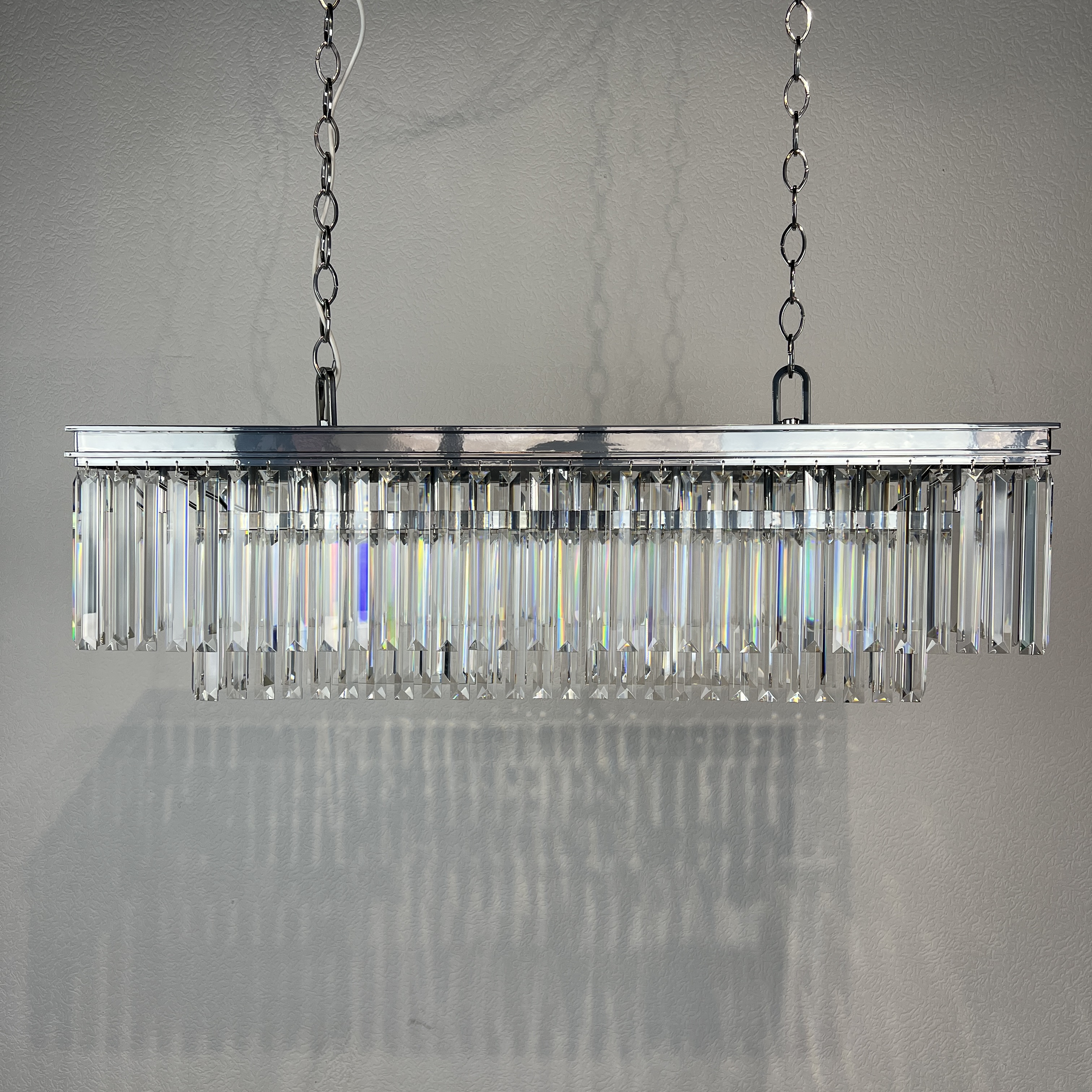 Люстра RH 1920S ODEON CLEAR GLASS FRINGE chrome 100 by ImperiumLoft