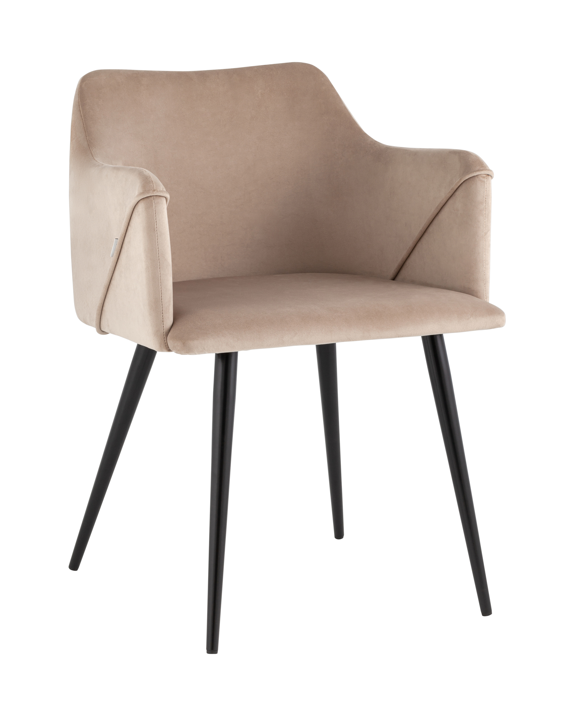 Стул с подлокотниками Джоэл велюр бежевый Stool Group