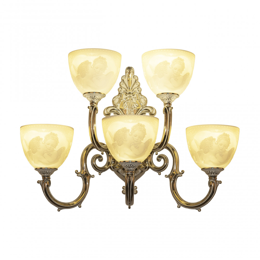 Бра бронзовые с хрусталём 7203B15/3+2/210 NW P1 U Angel