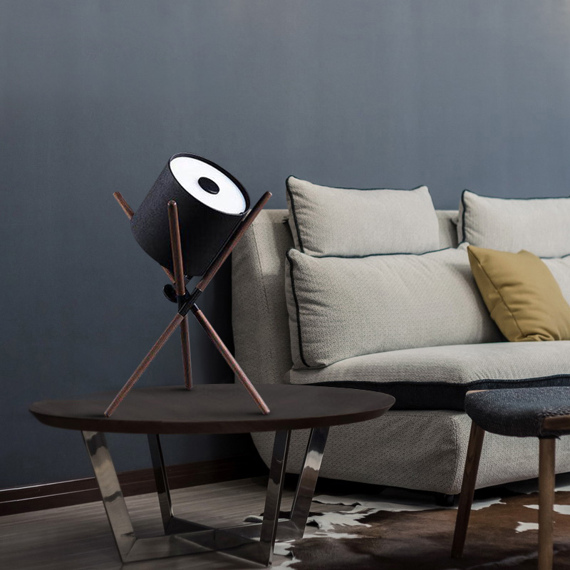 Настольная лампа SHIFT LAMP Dark Brown Black by ImperiumLoft