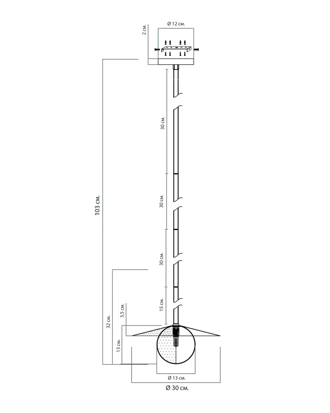 Чёрный подвесной светильник Милти Louvre Home P7559PA
