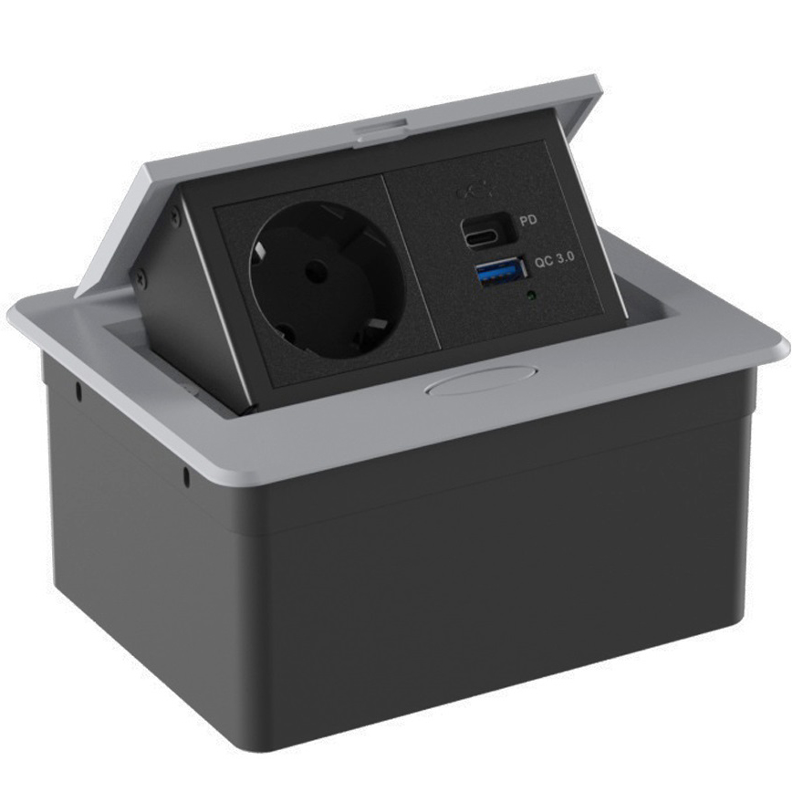 Настольныйстраиваемыйыдвижной розеточный блок Donolux DDSB4RAL