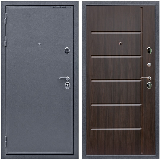 Дверь входная Graf Лондон 2 Антик серебро / МДФ 10 мм ФЛ-102 Эковенге