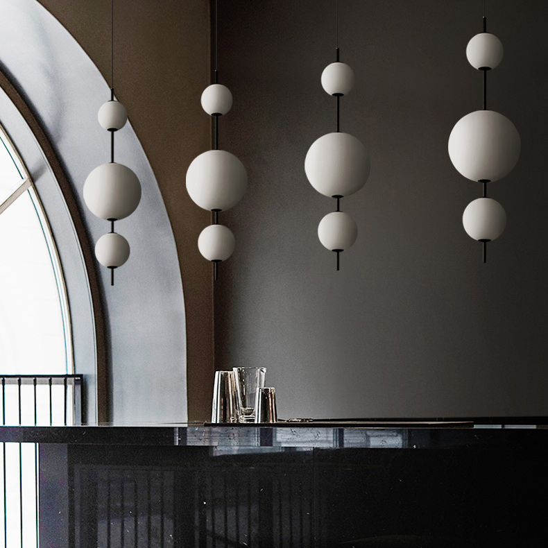 Подвесной светильник White beads Pendant D50 by ImperiumLoft