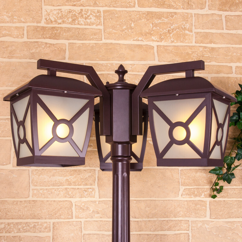 Садовый светильник Elektrostandard Columba F/3 коричневый (GL 1022F/3)