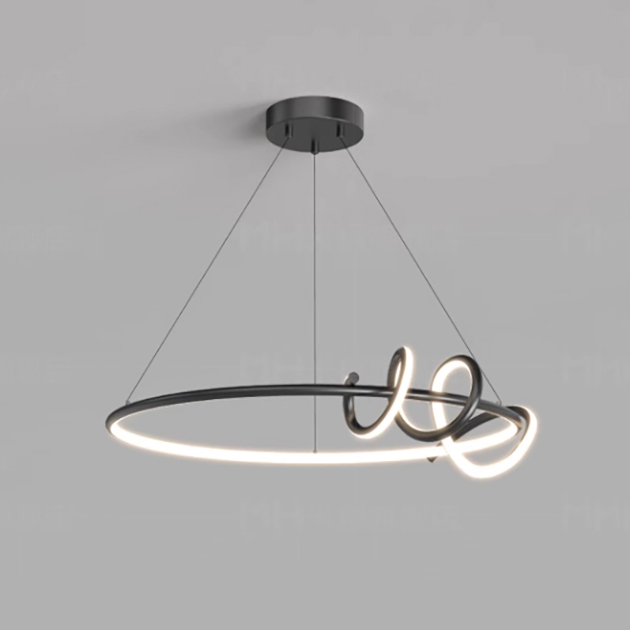 Кольцевая люстра RAFFEL D60 Black by ImperiumLoft