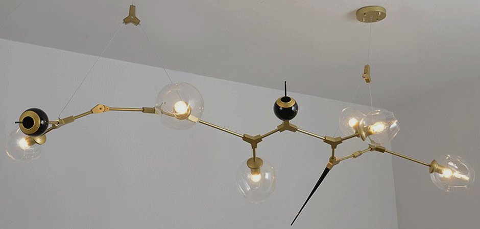 ЛЮСТРА Chandelier bubbles and thorns 6 плафонов by ImperiumLoft