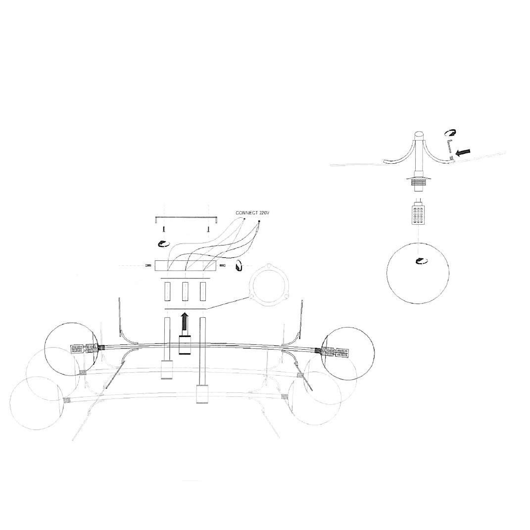 Потолочная Люстра Matisse B D80 Black Multicolor By Imperiumloft