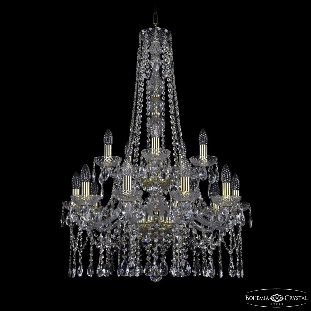 Люстра хрустальная 1413/10+5/220/h-92/2d G