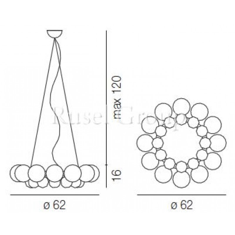 Подвесной светильник Vistosi 24PEARLS SP