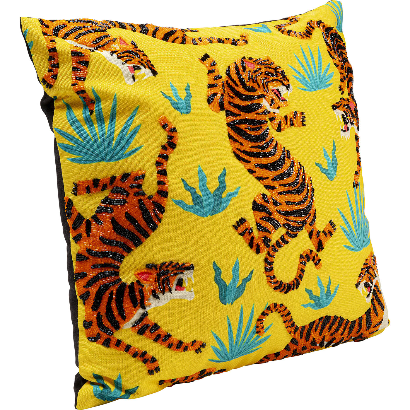 Подушка Tiger Love Yellow 45x45cm KARE 57271