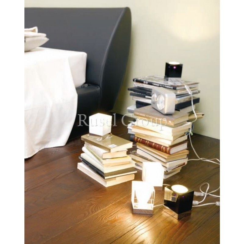 Настольная лампа Fabbian Cubetto Black Glass D28 B03 02