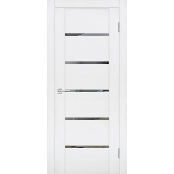 Межкомнатная дверь Graf PST-7 Зеркало тонированное белый бархат (2000 х 700)